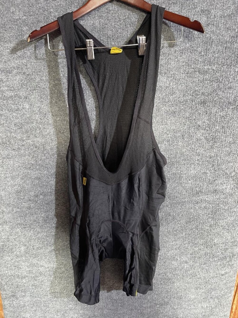 Mavic Cycling Bib Shorts Mens XL Black Padded Chamois 9 Inseam Bike Stretch